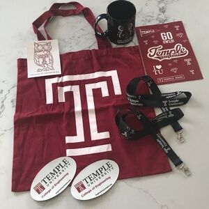 Temple University Fun Pack Bag Mug Stickers Lanyard and More
